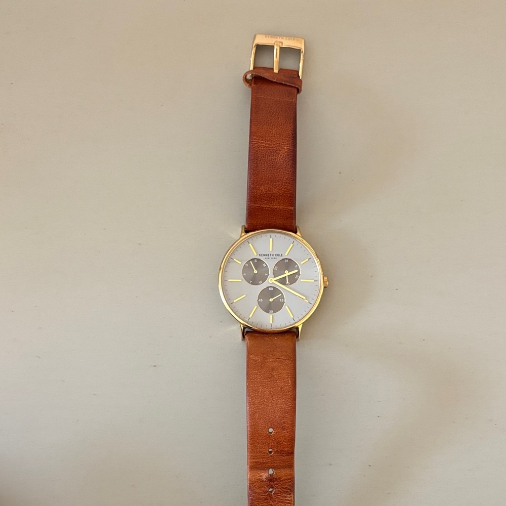 Kenneth Cole New York Gold and Brown Watch